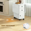 Drop Leaf Dining Table, Mobile Folding Table on Wheels with Drawers and Cabinet for Dining Room, Kitchen, Marble White