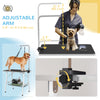 Dog Grooming Table w/ Adjustable Arm, Mesh Tray,  Two Nooses, Rubber Surface, 35