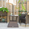 Rattan Wicker Side Table, 21.3