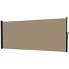 13' x 5' Retractable Side Awning, Outdoor Privacy Screen for Garden, Hot Tub, Balcony, Terrace, Pool, Khaki