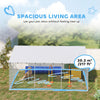 14.8' x 14.8' x 7.1' Dog Kennel Outdoor for Small Medium Large Dogs with Waterproof Cover, Silver