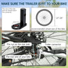 Bicycle Trailer Bike Cargo Trailer Garden Utility Cart Tool Carrier  with Removable Cover, Red