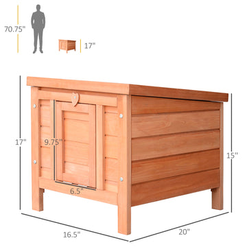Wooden Rabbit Hutch Bunny Cage Outdoor Cat House Guinea Pig Cage Duck Shelter, Indoor Outdoor Use, 20