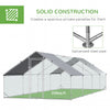 9.8' x 26.2' x 6.6' Chicken Coop Cage, Outdoor Hen House w/Cover & Lockable Door