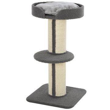Cat Tree Kitty Tower with Sisal Mat Scratching Post, Cat Bed, Cushion, Perch, 18