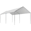 10'x20' Carport Heavy Duty Galvanized Car Canopy with Included Anchor Kit, 3 Reinforced Steel Cables