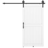 42inx84in Barn Door with 7FT Sliding Door Hardware Kit, Handle, Upgraded Rollers and Floor Guide, Waterproof