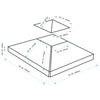 Square2-Tier Gazebo Canopy Replacement Top Cover Water-resistant UV Protected Shade Protection (Cream White)