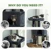 47 Inch Cat Tree, Cat Tower for Indoor Cats with Cozy Condo, Bed, Toy Balls, Sisal Scratching Posts, Hammock, Dark Grey