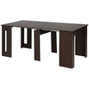 Extendable Dining Table, Expandable Kitchen Table for Small Spaces, Seats up to 6 People, Dark