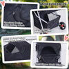 Cat Dog Stroller, One-click Foldable Pet Stroller w/Cup Holder, 4 Wheels Travel Carrier w/Brakes, 360° Swiveling Front Wheels, Storage Basket, for XS/Small Dogs Cats, Black