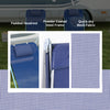 Set of 2 Folding Chaise Lounge Chairs, Outdoor Poolside Sun Tanning Chairs w/ Pillow, Reclining Backrest, Dark Blue