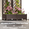 Raised Garden Bed with Trellis, Plastic Raised Flower Bed with Drainage Holes and Drain Plugs, 32