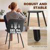 Dining Chairs Set of 4, Faux Leather Upholstered Kitchen Chairs with Metal Legs for Dining Room, Living Room, Black