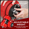 66lbs 2-In-1 Dumbbell & Barbell Adjustable Set Strength Muscle Exercise Fitness Plate Bar Clamp Rod Home Gym Sports Area