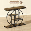 4-Tier Entryway Table with Charging Station LED Lights 39
