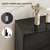 Kitchen Sideboard Storage Cabinet, Modern Coffee Bar with Push-Open Design and 2 Drawers for Living Room, White