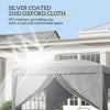 10'x10' Outdoor Pop Up Party Tent Wedding Gazebo Canopy with Carrying Bag (Light Grey)
