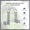 7FT Metal Garden Arch with 2 Planter Boxes, Decorative Outdoor Walkway Arbor for Climbing Vine Plants for Patio Backyard Lawn Party Ceremony, Dark Grey