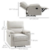 Recliner Chair, Manual Reclining Chair with Footrest, Padded Seat for Living Room, Bedroom, Study