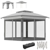 12' x 12' Pop Up Canopy Sun Shade Instant Tent Folding with Mesh Sidewalls