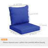 4-Piece Seat Cushion Pillows Replacement, Patio Chair Cushions Set with Back for Indoor Outdoor, Navy Blue