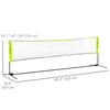 Soozier 14ft Badminton Net, Height Adjustable Outdoor Sports Net with Carry Bag, for Tennis, Pickleball and Volleyball, Yellow