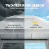 10' x 13' Patio Gazebo, UPF50+ Double Roof Outdoor Gazebo Canopy with Netting and Curtains, Steel Frame