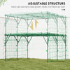Garden Arch Cucumber Trellis for Climbing Plants, 7.3 FT Tall Metal Plant Trellis Support with Climbing Net, Green