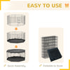 8 Panels Foldable Dog Playpen with Bottom Pad & Top Cover, 30
