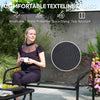 4 Piece Patio Furniture Set, Outdoor Conversation Set with 2 Loveseats, 2 Armchairs, Glass-Top Table, Black