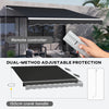 12'x10' Electric Retractable Awning, UV Protection Sun Shade Shelter w/ Remote Controller for Deck Balcony Yard