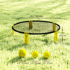 Soozier Spike Game Set, Mini Beach Games Set w/ Roundnet, 3 Balls, Pump, Carrying Bag, Portable Outdoor Games for Families