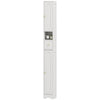 Tall Bathroom Cabinet, Modern Slim Bathroom Storage with Arched Doors, Drawer and Open Shelf, Narrow Storage, White