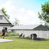 Galvanized Steel Outdoor Dog Kennel with Roof, Safety Lock, for Backyard, 13.1' x 7.5' x 7.8'