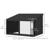 10' x 13' Outdoor Pergola, Wall Mounted Hardtop Lean-to Gazebo with 2 Curtains and 2 Nettings, UV Resistant, for Patio, Deck