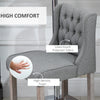 Set of 2 40Inch Button Tufted Bar stools High Counter Dining Height Chairs Grey