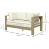 Patio Loveseat, Outdoor Seating for 2, Garden Sofa with Cushions, Wide Armrests, 54.3