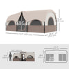 4 Person Camping Tent, 3 Room Cabin Tent, 3000mm Waterproof and UPF30+ with Sewn in Groundsheet and Carry Bag