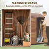 Outdoor Storage Cabinet, Wooden Garden Storage Shed with Double Doors and Shelves for Garden Porch Deck, Mixed-Brown