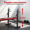 Soozier Adjustable Weight Bench with Squat Rack, Incline Flat Bench Press with Barbell Rack for Home Gym, 660 lbs Capacity