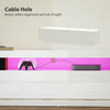 Entertainment Center with RGB LED Lights, TV Stand for 65-85 Inch TV, Modern TV Table for Living Room, High Gloss White
