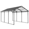 10 x 15ft Metal Carport, Heavy-Duty Carport Canopy with Reinforced Steel Frame & Roof, All-Weather Protection