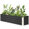 6' x 1.5' x 1.3' Galvanized Raised Garden Bed, Elevated Large Metal Planter Box w/ Install Gloves for Backyard, Patio to Grow Vegetables, Herbs, and Flowers, Dark Grey