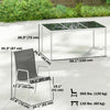 7 Piece Garden Dining Set, Garden Furniture Set with Rectangle Table and 6 Stackable Chairs