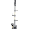 Floor to Ceiling Cat Tree, 4 Tiers Tall Kitty Climbing Tower with Scratching Post, Adjustable Height 87-100