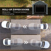 Carport, 10 x 20 ft Portable Garage with 2 Roll-Up Doors and Removable Sidewalls for Car, Truck, Boat