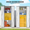 Outdoor Storage Shed with Adjustable Shelves Metal Garden Shed with Double Doors for Patio Balcony Garage