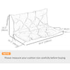 2-Seater Garden Bench Cushion Swing Chair Mat Replacement with Backrest, for Indoor and Outdoor, 39.4