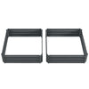 Set of 2 Raised Garden Bed, Steel Elevated Planter Box for Flowers, Herbs, Succulents, 39